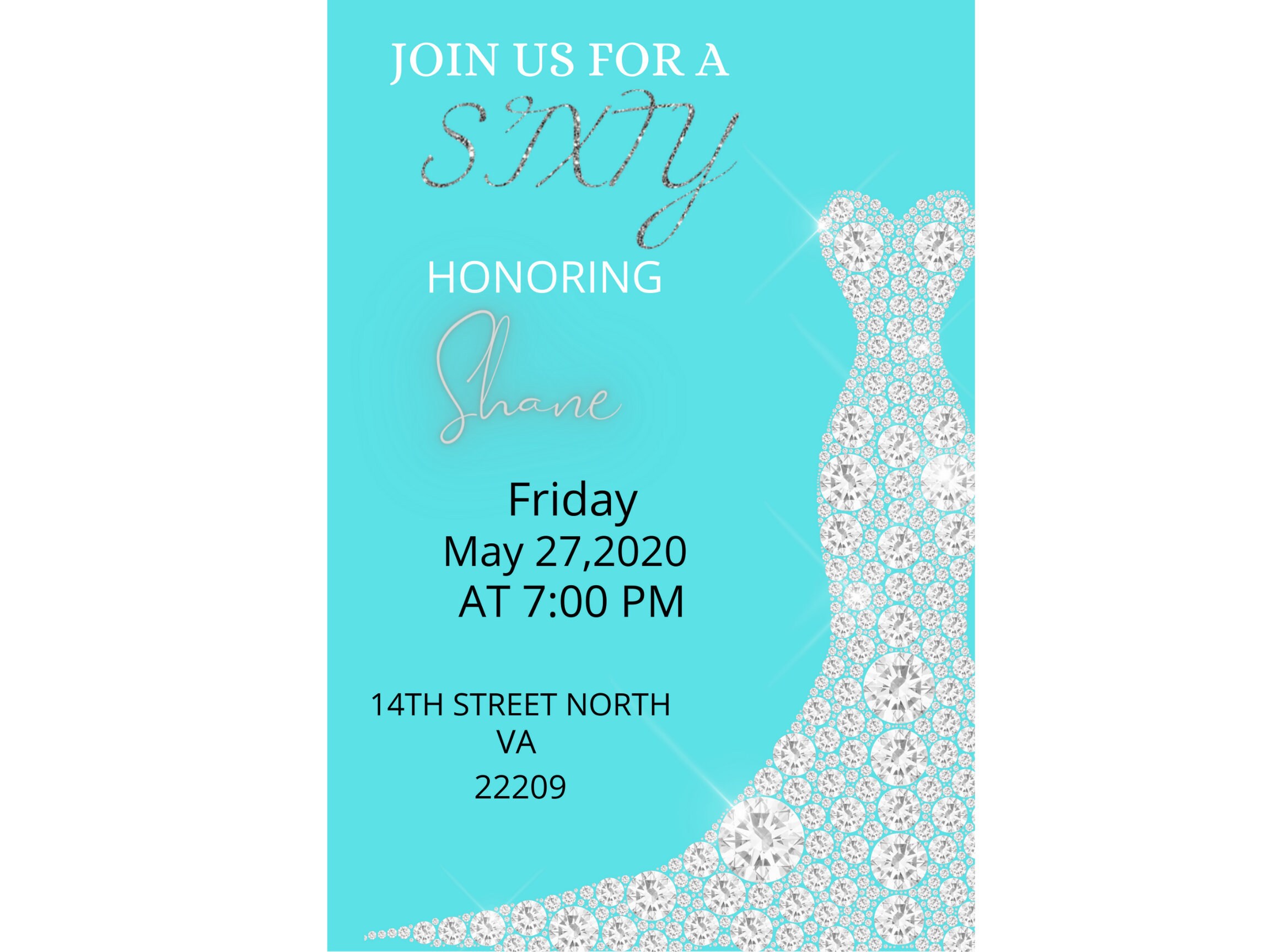 Happy Birthday , Einvite. Digital Phone Invitation , Downloadable