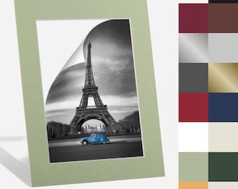 Custom-made passe-partout, museum-quality passe-partout board with a 45-degree beveled edge, 1.4 mm thick