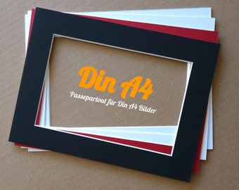 A4 passe-partout, museum-quality passe-partout board, suitable for A4 format pictures, with a 45-degree cut edge, 1.4 mm thick