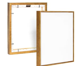 XL shadow gap frame for deep canvases up to 40 mm deep, Frida frame with 5 mm shadow gap, including hanging hardware, made in Germany