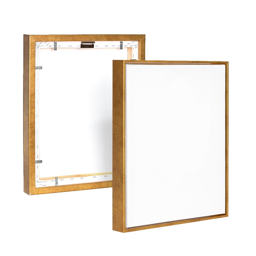 RahmenMax Luzern Schattenfugenrahmen Aus Massivholz – Für Keilrahmen-Leinwände, 20x20 Cm (Innenmaß 21x21 Cm), Lackiert