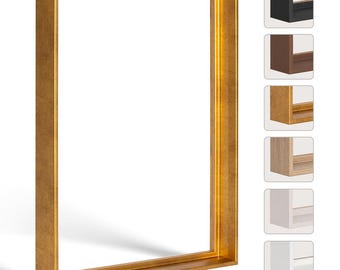 RahmenMax® Luzern Schattenfugenrahmen Aus Lackiertem Massivholz – 40x40 Cm, Schwarz, Für Keilrahmen & Leinwandbilder