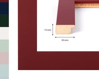 Picture frame in pastel colors with shatterproof acrylic glass, ideal for photos, posters & as a gift, 30 mm wide, for horizontal or vertical hanging