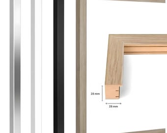 RahmBig picture frame, made in Germany, modern poster frame in various sizes and colors, including acrylic glass and backing board.