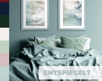 Picture frame with anti-reflective acrylic glass in pastel colors, for photos and posters, 30 mm strip, for horizontal and vertical hanging