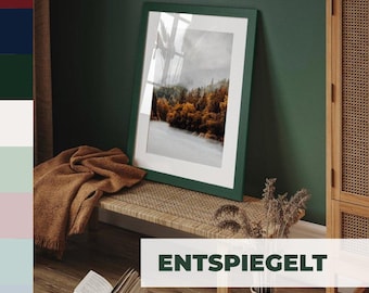 Bilderrahmen mit entspiegeltem Acrylglas (Antireflex) in Pastellfarben, für Fotos und Poster, 30 mm Leiste, zum Quer- und Hochkant Hängen