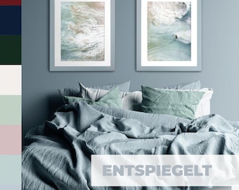 Picture frame with anti-reflective acrylic glass in pastel colors, for photos and posters, 30 mm strip, for horizontal and vertical hanging