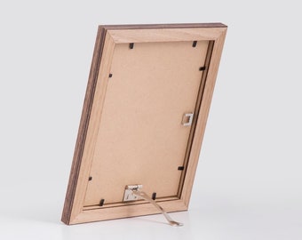 Nickel-plated picture frame stands in two different sizes