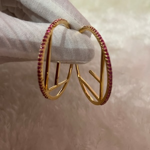 Original Fendi Rose Gold Hoops Earrings 