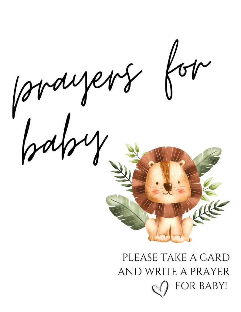 lion-prayers-for-baby-printable-card-etsy