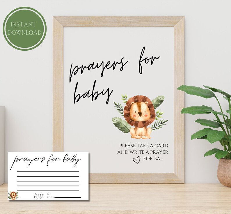 lion-prayers-for-baby-printable-card-etsy