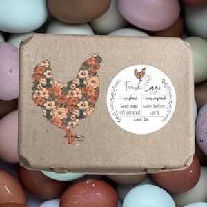 Chicken Egg Stickers | Personalized Farm Stickers |Washed & Unwashed Egg Stickers