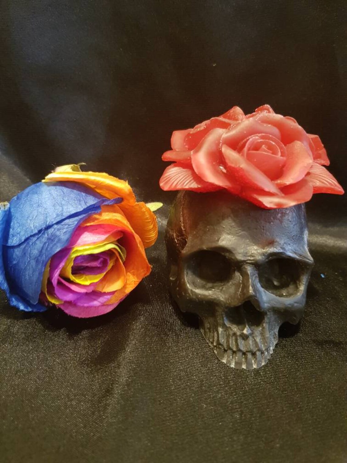 Handmade epoxy resin skulls skullart sculpture flower Etsy