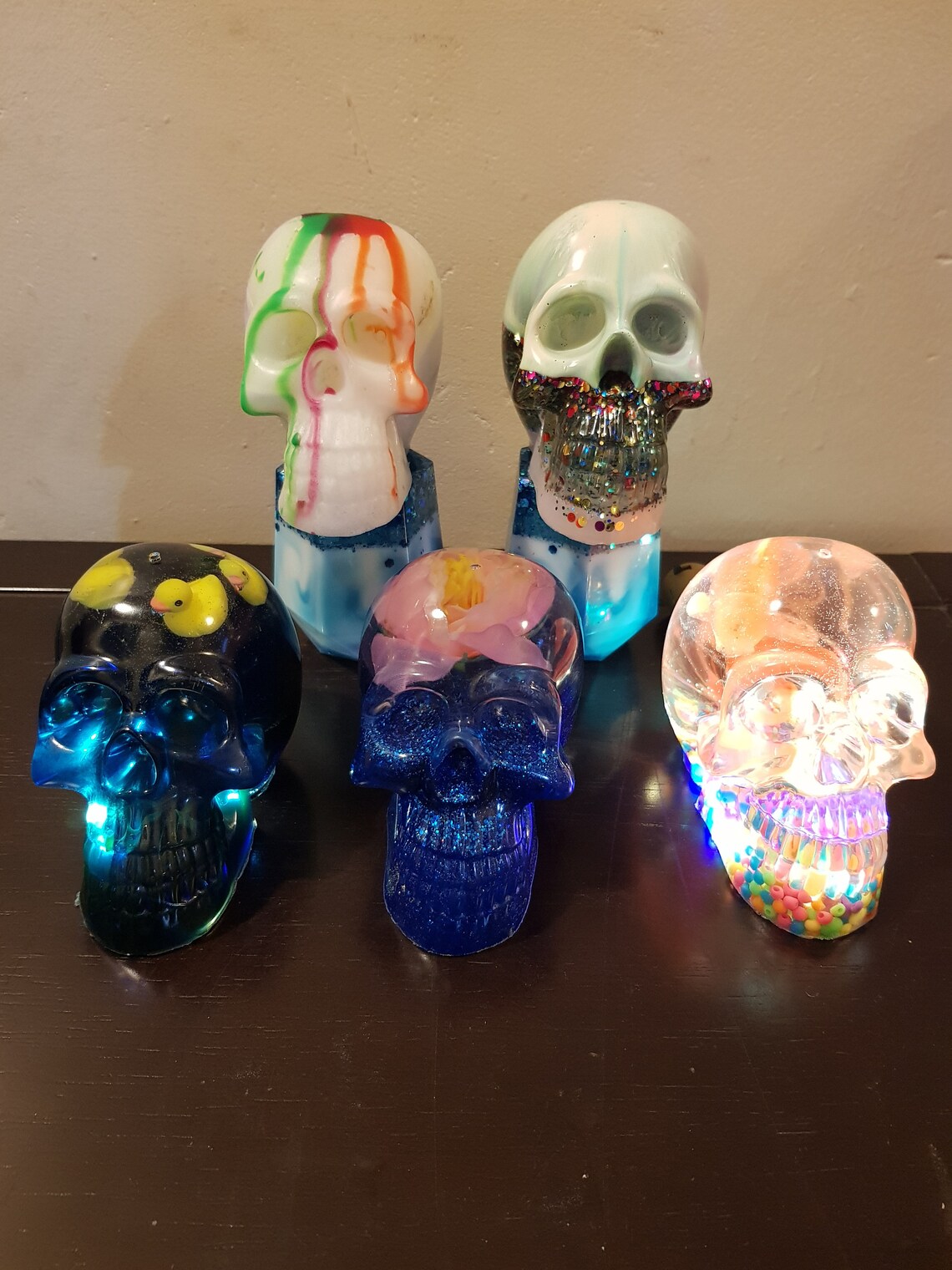 Handmade epoxy resin skulls skullart sculpture Etsy
