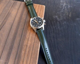 Correa de reloj de cuero hecha a mano para mujer, personalizada en todos los tamaños.
