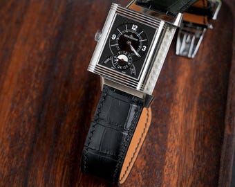 Correa de reloj de piel de becerro con relieve de cocodrilo, hecha a mano y personalizada en todos los tamaños.