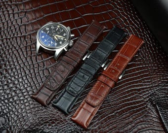 Alligator Leather Watch Strap Custom Handmade Watch Band