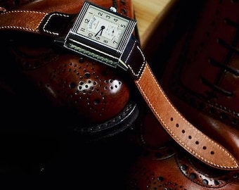Martino Calfskin & Horween Cordovan Leather Watch Strap Custom All Sizes
