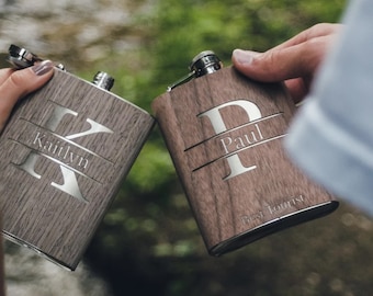 Hipflask with engraved monogram