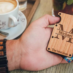 WoodWallet MINIMAL – Monedero Monogram