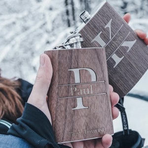 Hipflask with engraved monogram