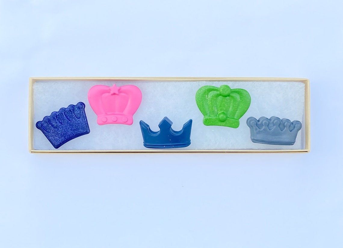 Crown Crayons Kids Color Party Favors Present Gift Etsy