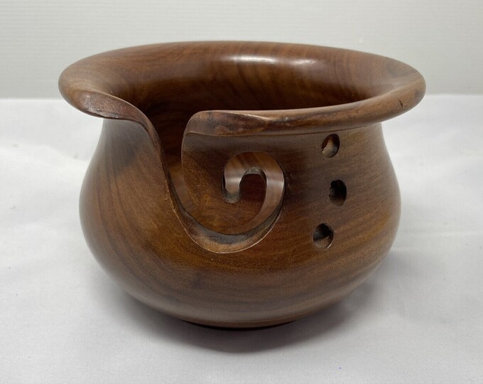 Curvy Sheesham Wood Yarn Bowl by Loops & Threads Etsy