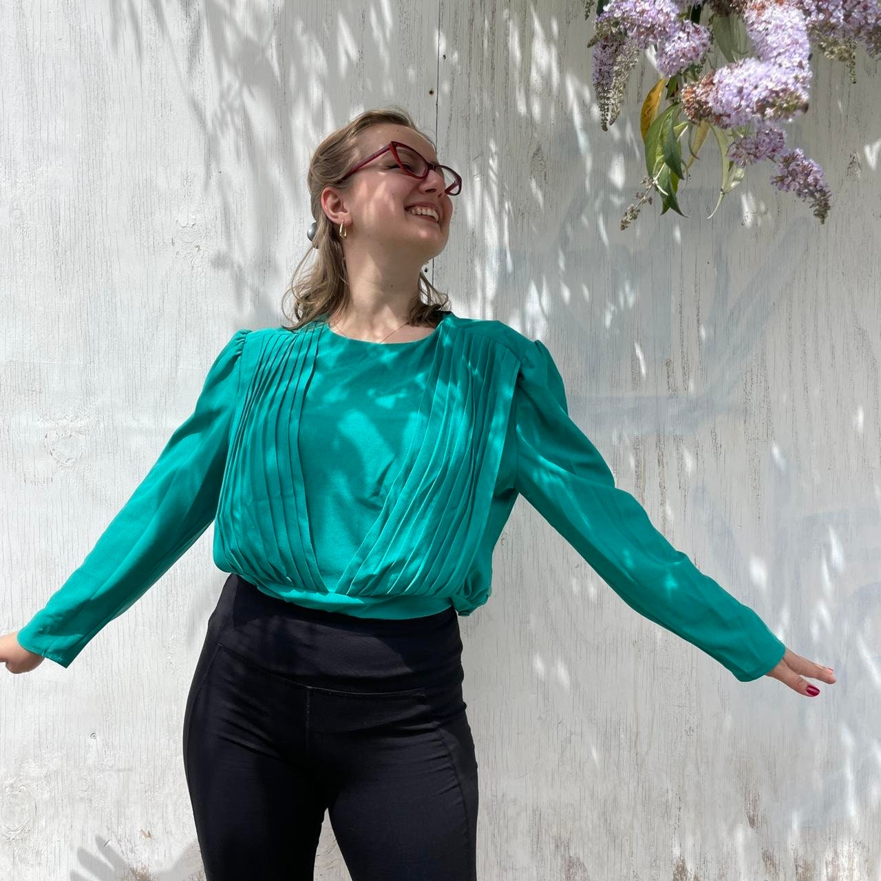Green dressy store blouse