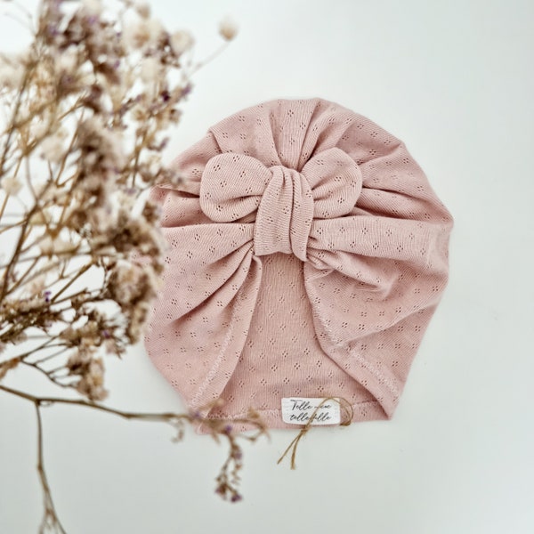 turban bonnet bébé enfant ajouré