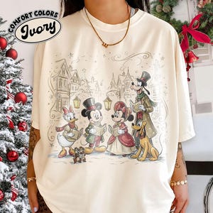 Vintage Musse Pigg och vänner jultröja, Disney jultröja, Musse Piggs riktigt goda julfest, Disneyland jultröja
