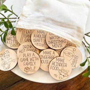 Christmas advent activities; Christmas tokens; Holiday activities
