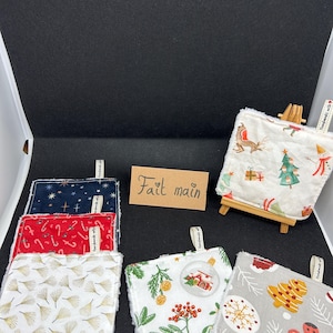 washable makeup remover wipes with Christmas motif