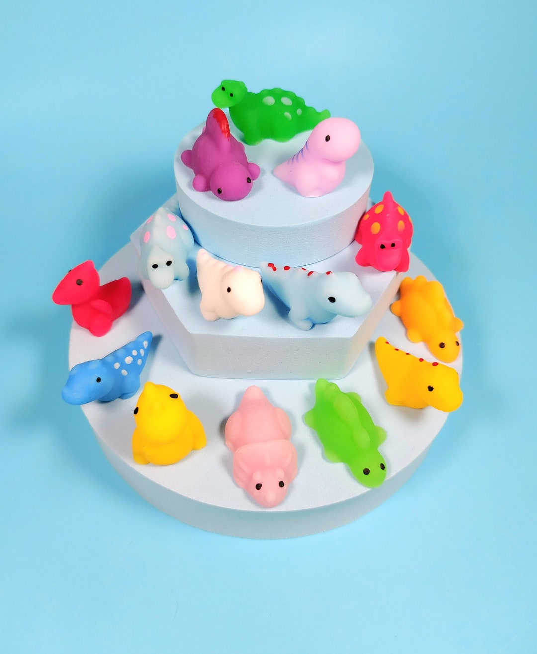 10-teiliges Dinosaurier Mochi Squishy Set - Weiches Stress-Spielzeug Für Kinder