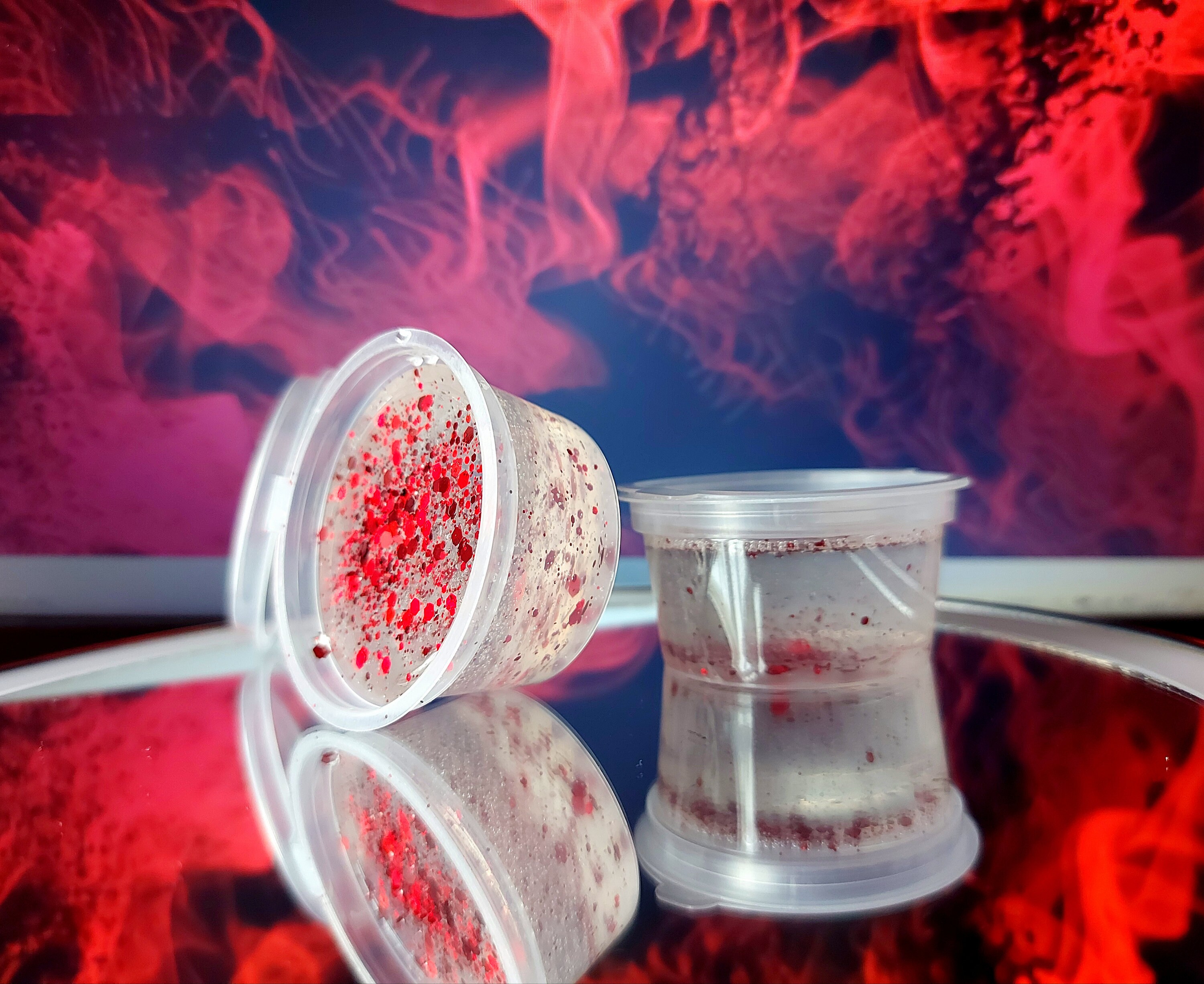 Strawberry Cream Scented Gel Jelly Wax Melt With Red Glitter 1 Etsy