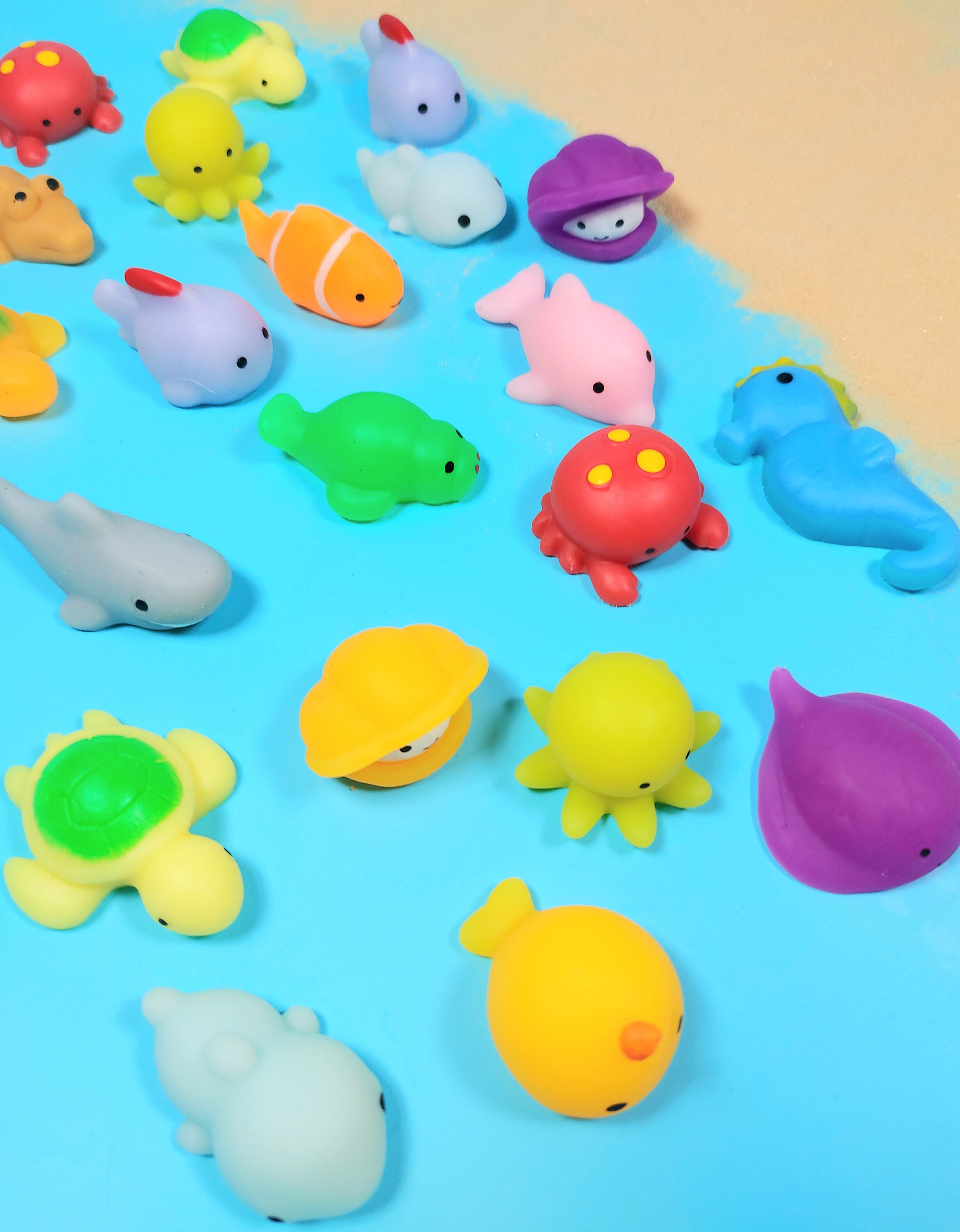 Sealife Squishy Fidget Toys Stress Reliever Sea Animals for Kids Anxiety  Reliever for Adults Sea Creatures Christmas Stocking Filler 