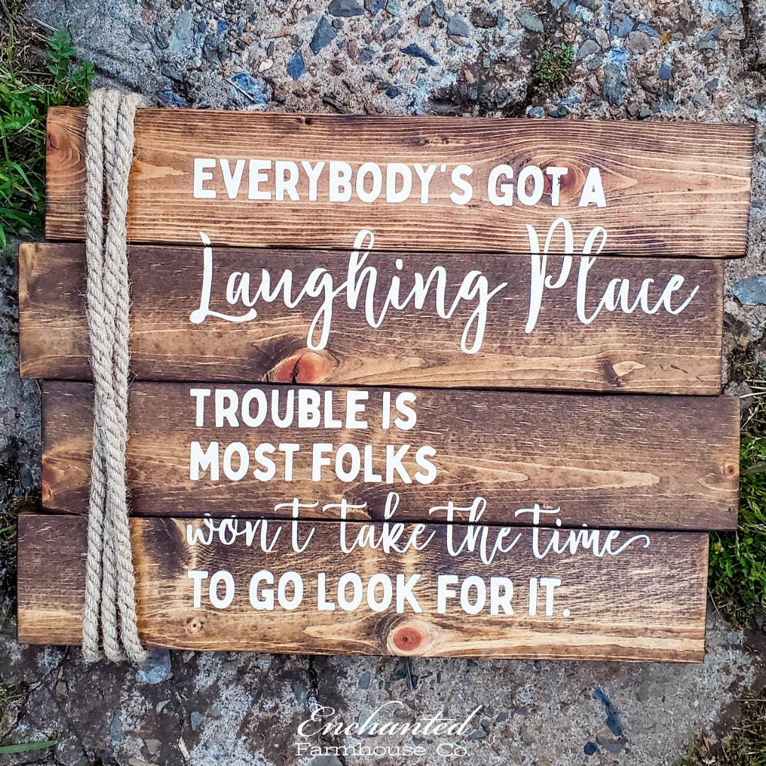 Everybody's Got A Laughing Place Splash Mountain Inspired Sign Etsy