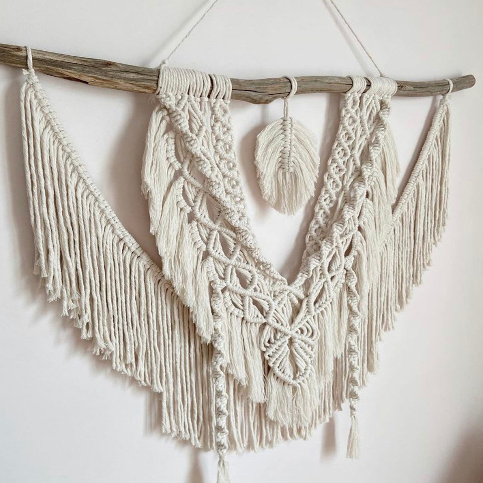 Macrame Wall Hanging Rustic Home Decor Boho Design Handmade Etsy