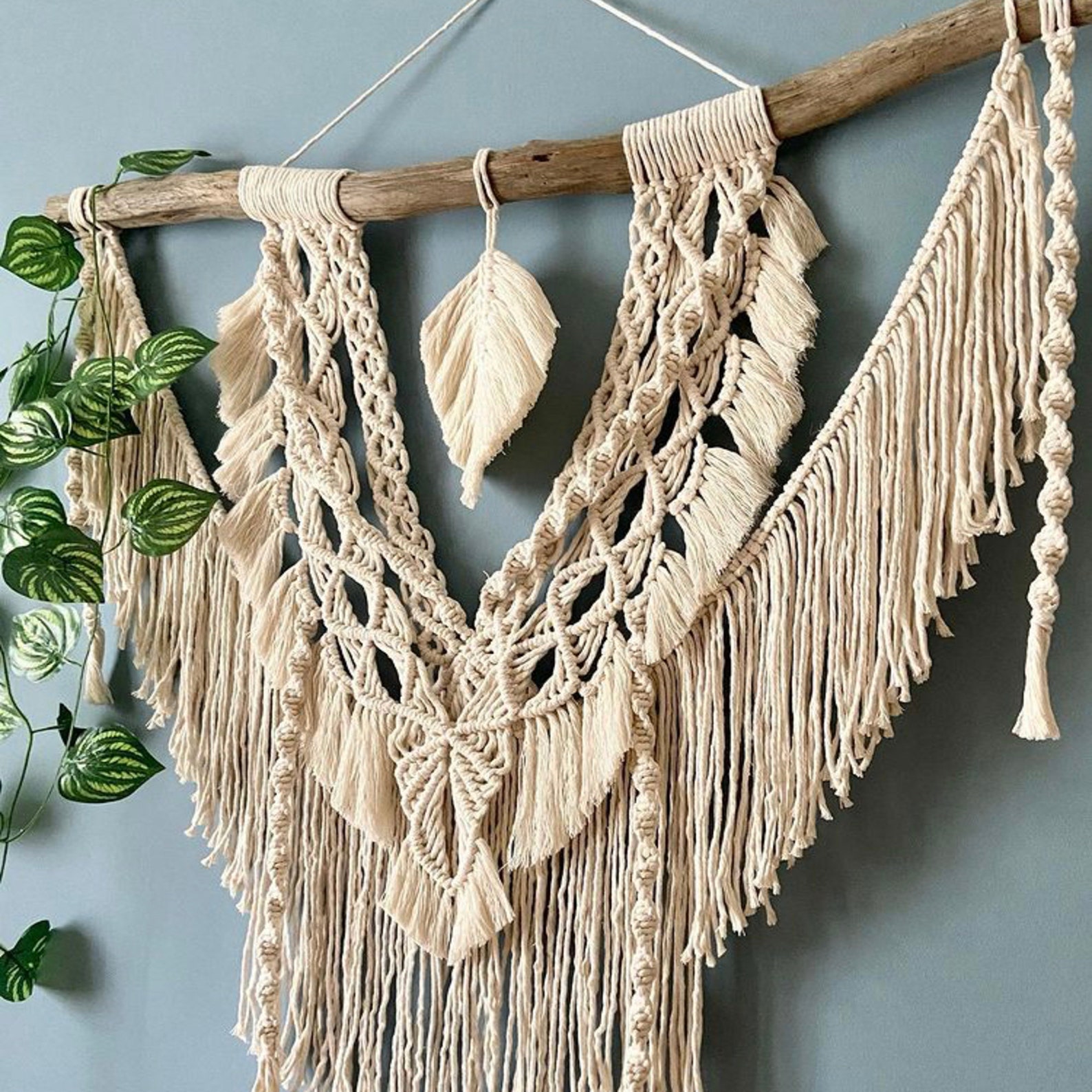 Macrame Wall Hanging Rustic Home Decor Boho Design Handmade Etsy