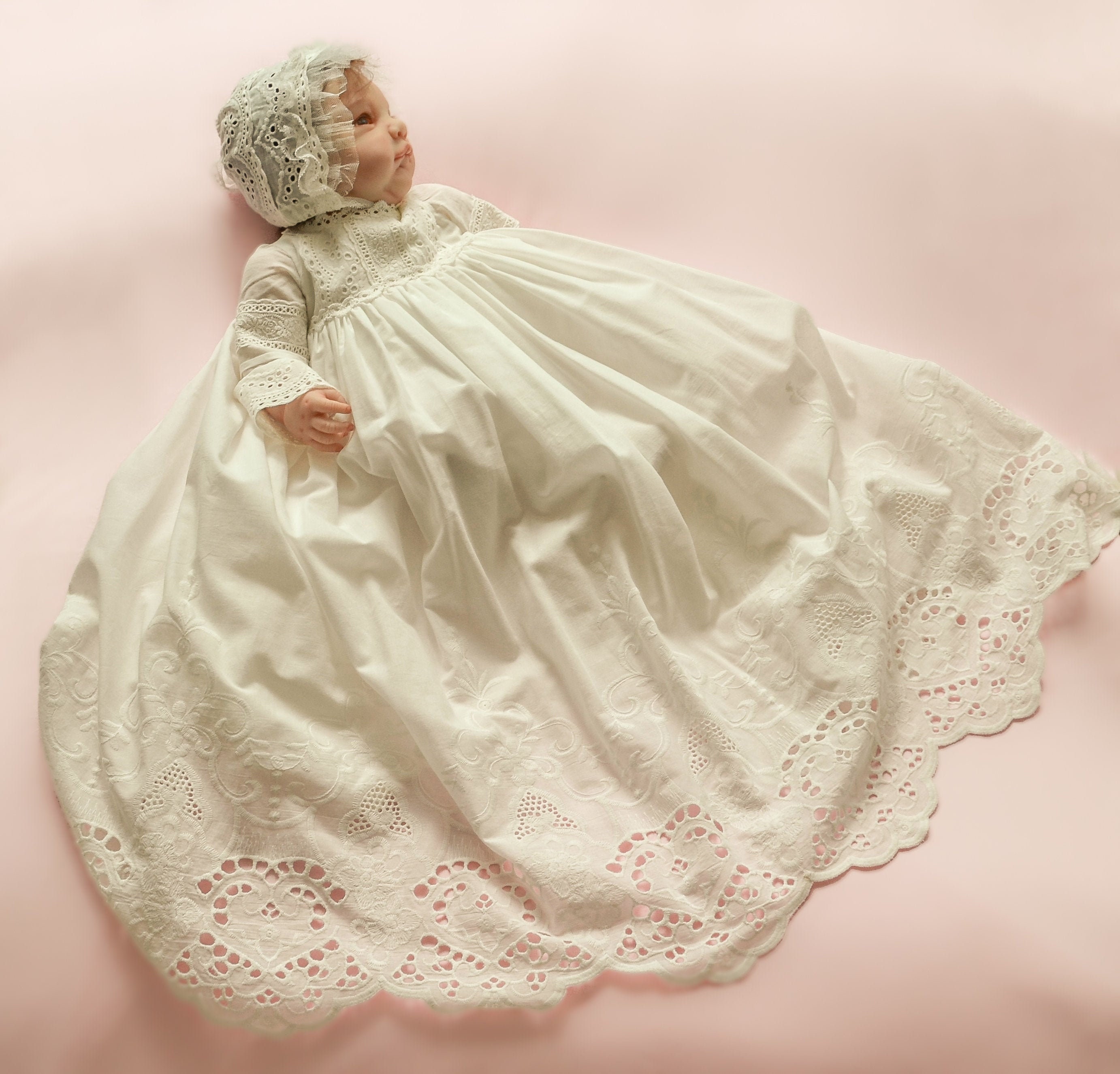 Light Ivory Christening Gown & Baby Girl Baptism Etsy