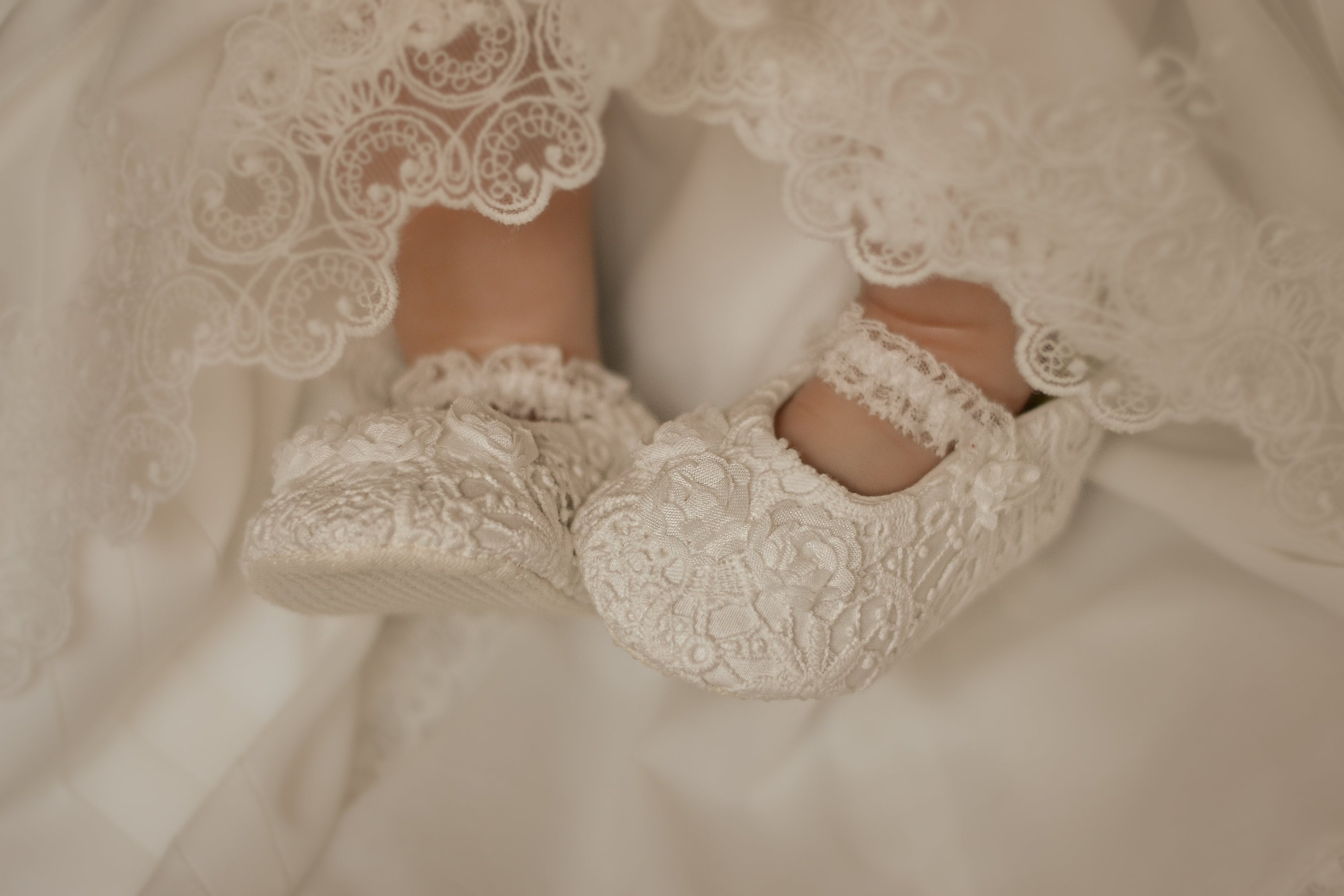 Light Ivory Cotton Lace Christening Gown Baby Girl Baptism Etsy