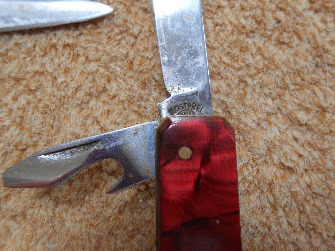 Rostfrei Gentleman's folding pocket knife x 2 red scaled Etsy