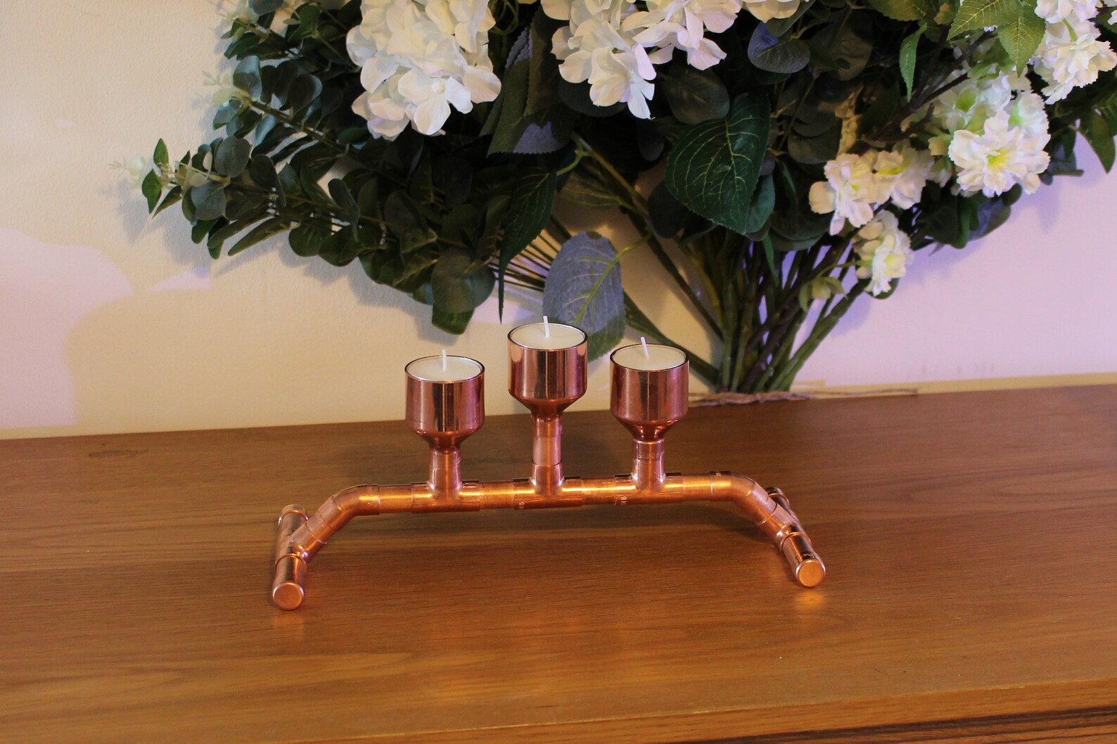 Copper Pipe Arch With Tiered Tealight Candleholder Etsy UK