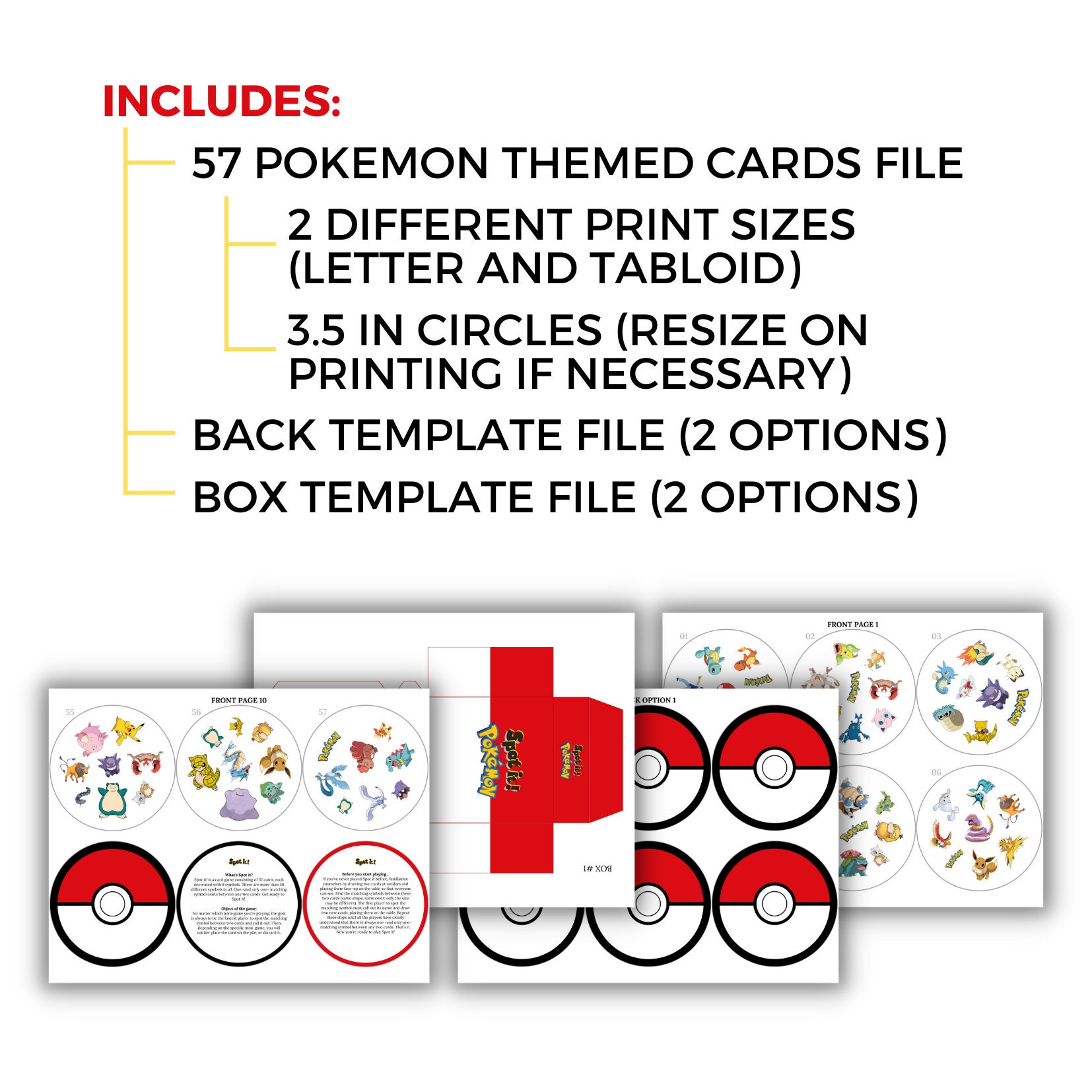 POKEMON Card Game (PRINTABLE Pdf File - 57 Cards) Spot It - Dobble - Etsy POKEMON Card Game (PRINTABLE Pdf File - 57 Cards) Spot It - Dobble - Etsy