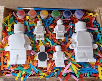 Magnets: Customise Paint Your Own Figure Magnet Set. Paint your own kit, kids craft kit, children's gift idea, kids activity