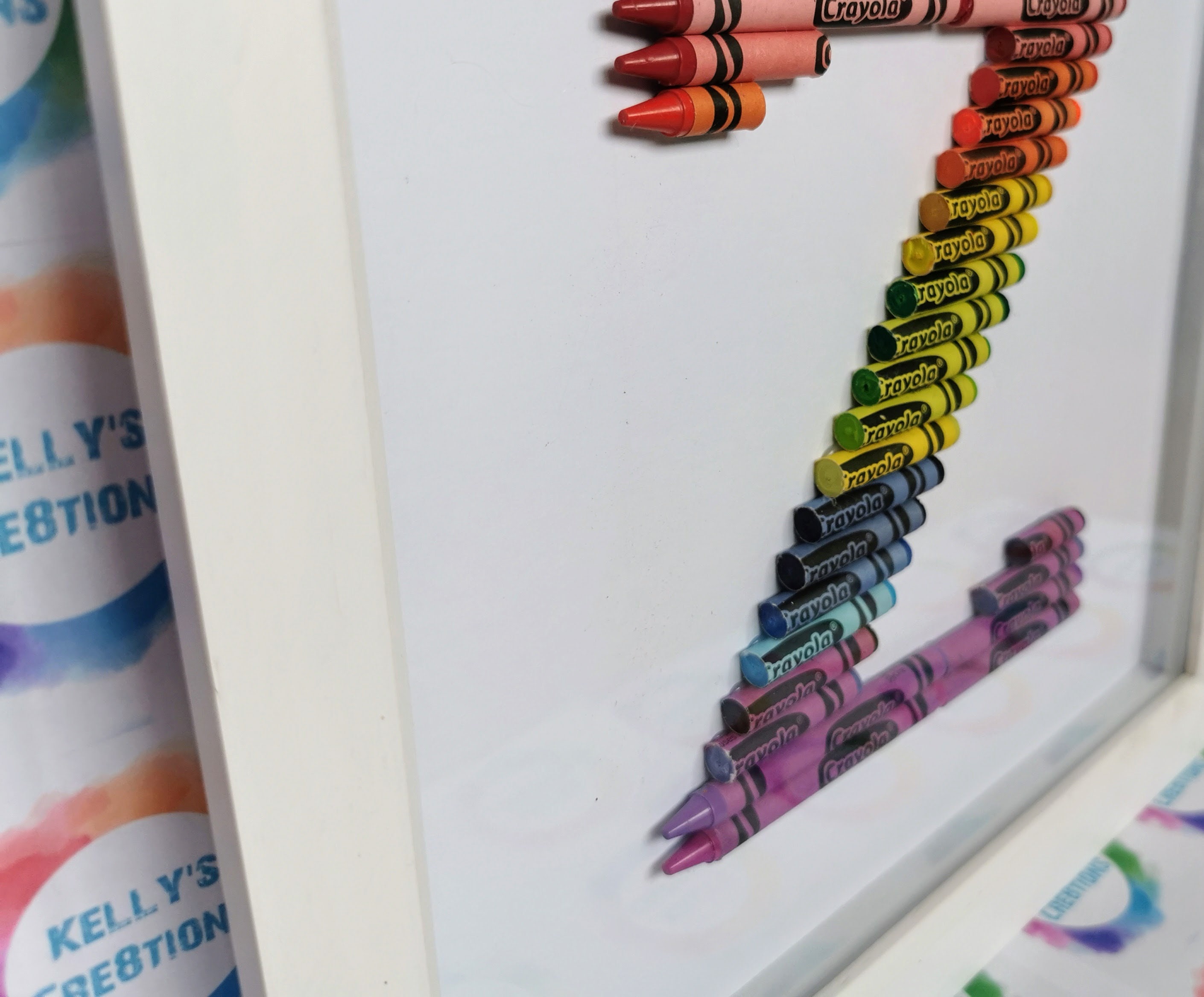 Crayon Wall Art 30cm Box Frame Etsy
