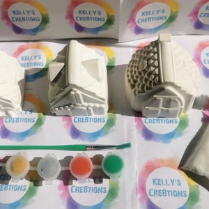 Paint Your Own Christmas Village. Paint your own kit, kids craft kit, children's gift idea, Birthday gift, Christmas Eve Box. image 5
