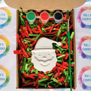 Paint Your Own Christmas Magnet. Paint your own kit, kids craft kit, children's gift idea, Birthday gift, Christmas Eve Box. image 3