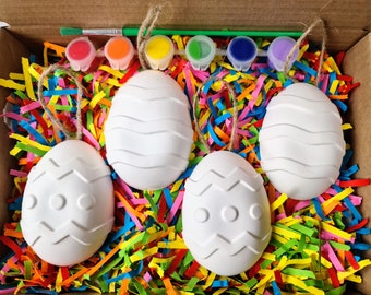 Paint Your Own Easter Eggs. Paint your own kit, Easter craft kit, Easter gift idea, Easter decoration.