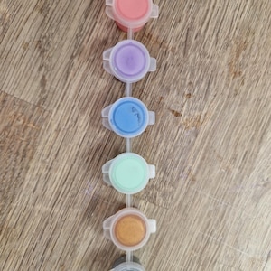 Filled Paint pots 3ml 6 pots pastel