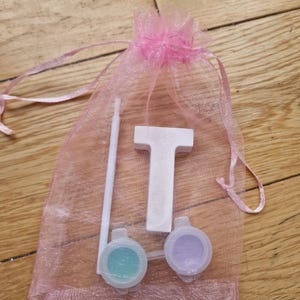 Paint Your Own Initial Bag. Personalised Party Bags, Party Pack, kids craft kit, children's party gift, party bag filler, party favour image 9